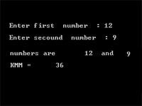 محاسبه کوچکترین مضرب مشترک دو عدد در اسمبلی