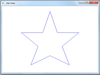 پروژه ساده دو بعدی رسم ستاره با خطوط